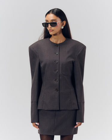 Krystle pinstripe elegant jacket