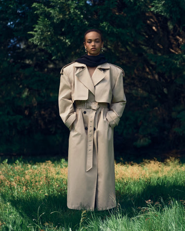 Shannon Silk Cotton Trench Coat