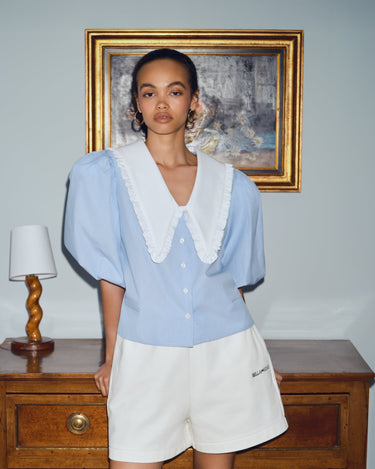 Deborah Cotton Blue Shirt