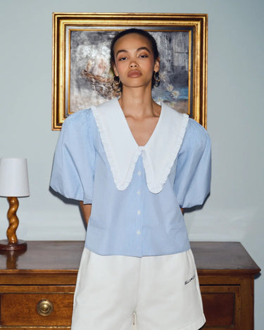Deborah Cotton Blue Shirt