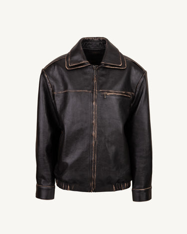 Yves Leather Espresso Jacket