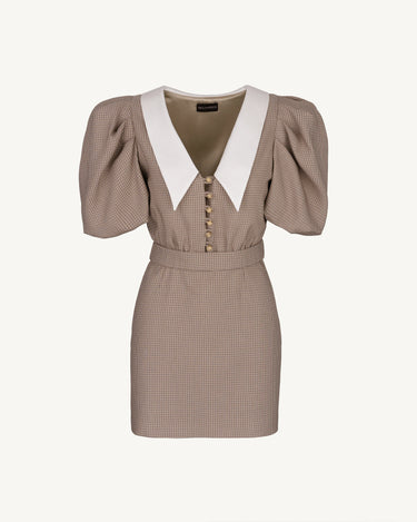 Madeleine Viscose Checked Dress