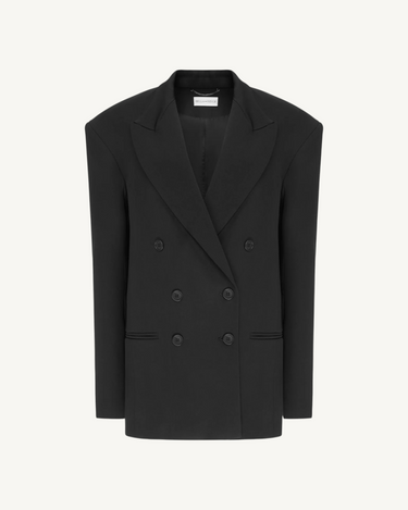 Frances black double-breasted blazer