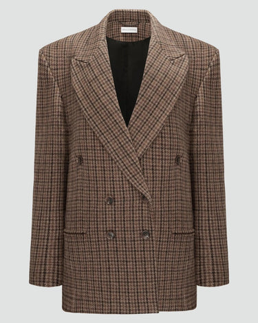 Frances checked double-breasted blazer